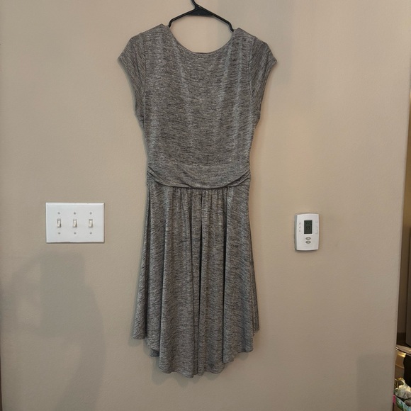 Anthropologie Maeve Tamera Silver Shimmer Wrap Dress MP - Picture 10 of 11